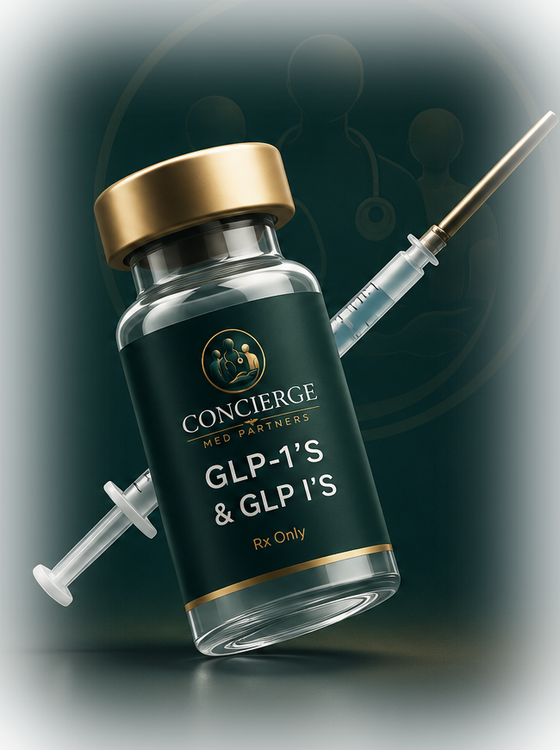Concierge Med Partners GLP-1 vial and syringe